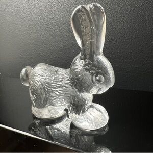Kosta Boda Zoo Series Rabbit Crystal Glass Bunny Figurine Bertil Vallien MCM
